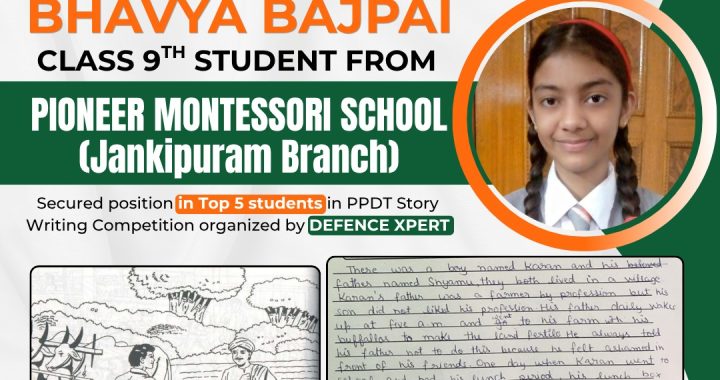 Bhavya Bajpai Top 5 in PPDT Story Writing Competition | Defence Expert
